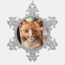 Search for orange tabby cat christmas tree decorations Watercolor