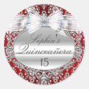 Search for silver bow stickers Red