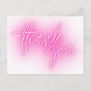 Search for neon lights thank you cards Pink