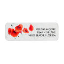 Search for red wedding return address labels Flowers
