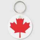 Search for maple leaf key rings Red and white
