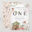 Search for princess floral 1st birthday invitations Watercolor