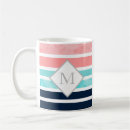 Search for turquoise and white mugs Stripes