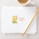 Search for red and yellow return address labels Garden