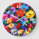 Search for flower pattern clocks Floral