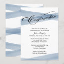 Search for modern confirmation invitations Navy blue