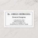 Search for general surgeon business cards Plain