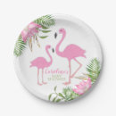 Search for flamingo paper plates Pink and green