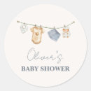 Search for baby shower clothesline stickers Watercolor