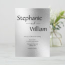 Search for metallic invitations Silver