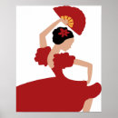 Search for flamenco dancer posters Red dress