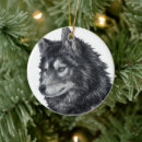 Search for alaskan husky christmas tree decorations Siberian husky dog
