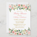 Search for pink gold and white baby shower invitations Watercolor floral