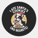 Search for frenchie stickers Santa