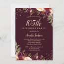 Search for burgundy and gold birthday invitations Watercolor