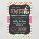 Search for chevron sweet 16 invitations Cute