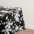 Search for black and white floral tablecloths Retro