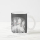 Search for multiple frosted glass mugs Black and white