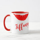 Search for lipstick mark mugs Red