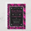 Search for damask sweet 16 invitations Glitter