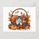 Search for thanksgiving cat postcards Fall