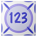 Search for house numbers tiles Blue
