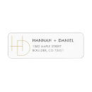 Search for monogram save the date return address labels Elegant