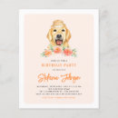 Search for golden retriever birthday invitations Dog