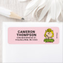 Search for sister return address labels Charlie brown