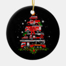 Search for fire truck christmas tree decorations Santa