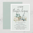 Search for new beginnings invitations Blue