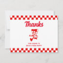 Search for pizza party thank you cards Red