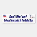 Search for term limits bumper stickers Vote