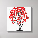 Search for heart tree canvas prints Valentine