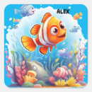 Search for clown fish stickers Under the sea