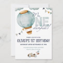 Search for hot air balloon 1st birthday invitations Mr onederful
