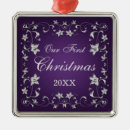 Search for purple and silver christmas tree decorations Floral