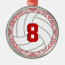Search for volleyball christmas tree decorations Red