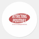 Search for attracts round stickers Law of attraction