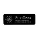 Search for black snowflakes return address labels Simple