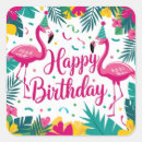 Search for tropical birthday stickers Party