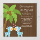 Search for horizontal twins 1st birthday invitations Modern