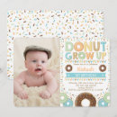 Search for boy doughnut birthday invitations Doughnut grow up
