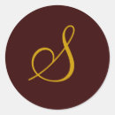 Search for monogram s wedding stickers Elegant