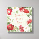 Search for rustic christmas canvas prints Red flowers