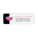 Search for damask glitter return address labels Pink