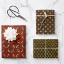 Search for deer antler wrapping paper Gold