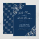 Search for navy and silver baby shower invitations For kids