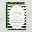 Search for green christening invitations Stripes