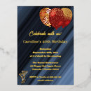 Search for red gold 75th birthday invitations For her